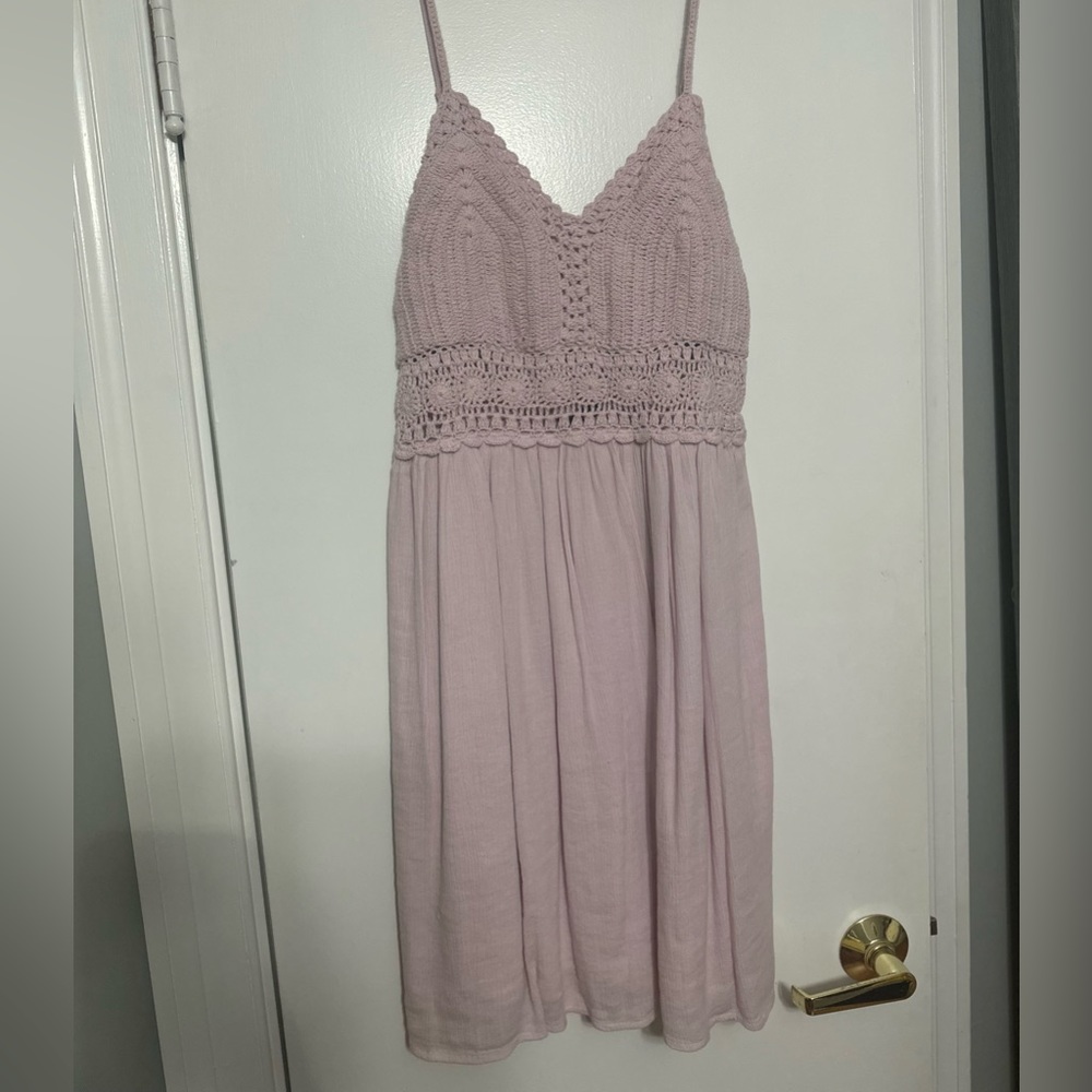 Crochet top with float bottom (pastel pink)